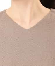 FIEGD44110 OFUON le MK(オフオン　ル　エムケー) VネックAラインシルエットワンピース/洗える/WEB限定カラーサイズあり イエローオレンジ