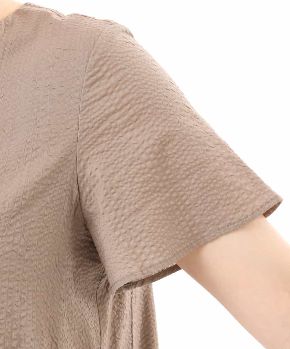 FIEGD44110 OFUON le MK(オフオン　ル　エムケー) VネックAラインシルエットワンピース/洗える/WEB限定カラーサイズあり イエローオレンジ