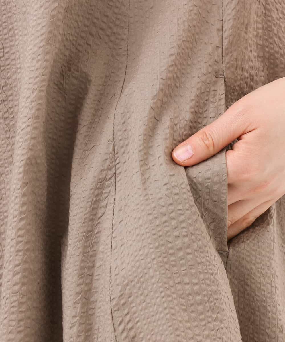 FIEGD44110 OFUON le MK(オフオン　ル　エムケー) VネックAラインシルエットワンピース/洗える/WEB限定カラーサイズあり イエローオレンジ