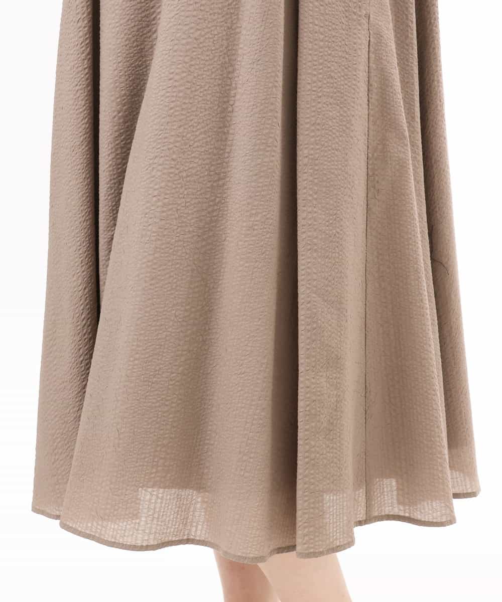 FIEGD44110 OFUON le MK(オフオン　ル　エムケー) VネックAラインシルエットワンピース/洗える/WEB限定カラーサイズあり イエローオレンジ