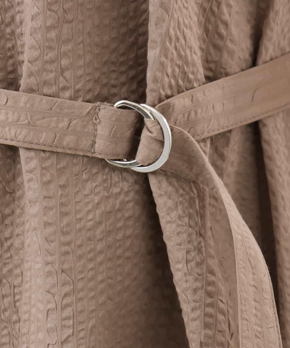 FIEGD44110 OFUON le MK(オフオン　ル　エムケー) VネックAラインシルエットワンピース/洗える/WEB限定カラーサイズあり イエローオレンジ