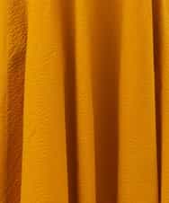 FIEGD44110 OFUON le MK(オフオン　ル　エムケー) VネックAラインシルエットワンピース/洗える/WEB限定カラーサイズあり イエローオレンジ