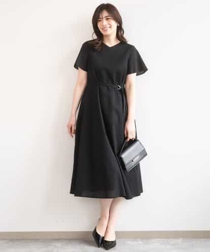 FIEGD44110 OFUON le MK VネックAラインシルエットワンピース/洗える/WEB限定カラーサイズあり