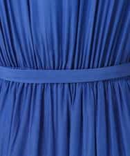 FIEGD52110 OFUON le MK(オフオン　ル　エムケー) フロントボタンベルト付きワンピース/洗える/WEB限定 ブルー