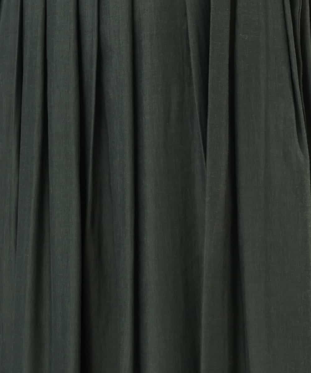 FIEGD52110 OFUON le MK(オフオン　ル　エムケー) フロントボタンベルト付きワンピース/洗える/WEB限定 ブルー