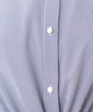 FIEHD27100 OFUON le MK(オフオン　ル　エムケー) サッカーストライプシャツワンピース/洗濯機で洗える/WEB限定サイズあり ライトブルー