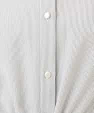 FIEHD27100 OFUON le MK(オフオン　ル　エムケー) サッカーストライプシャツワンピース/洗濯機で洗える/WEB限定サイズあり ライトブルー