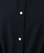 FIEHD27100 OFUON le MK(オフオン　ル　エムケー) サッカーストライプシャツワンピース/洗濯機で洗える/WEB限定サイズあり ライトブルー