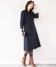 FIEJA52110 OFUON le MK(オフオン　ル　エムケー) [セットアップ対応]ベルト付きタックワンピース/洗える/WEB限定サイズあり ベージュ