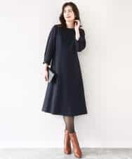 FIEJA52110 OFUON le MK(オフオン　ル　エムケー) [セットアップ対応]ベルト付きタックワンピース/洗える/WEB限定サイズあり ベージュ