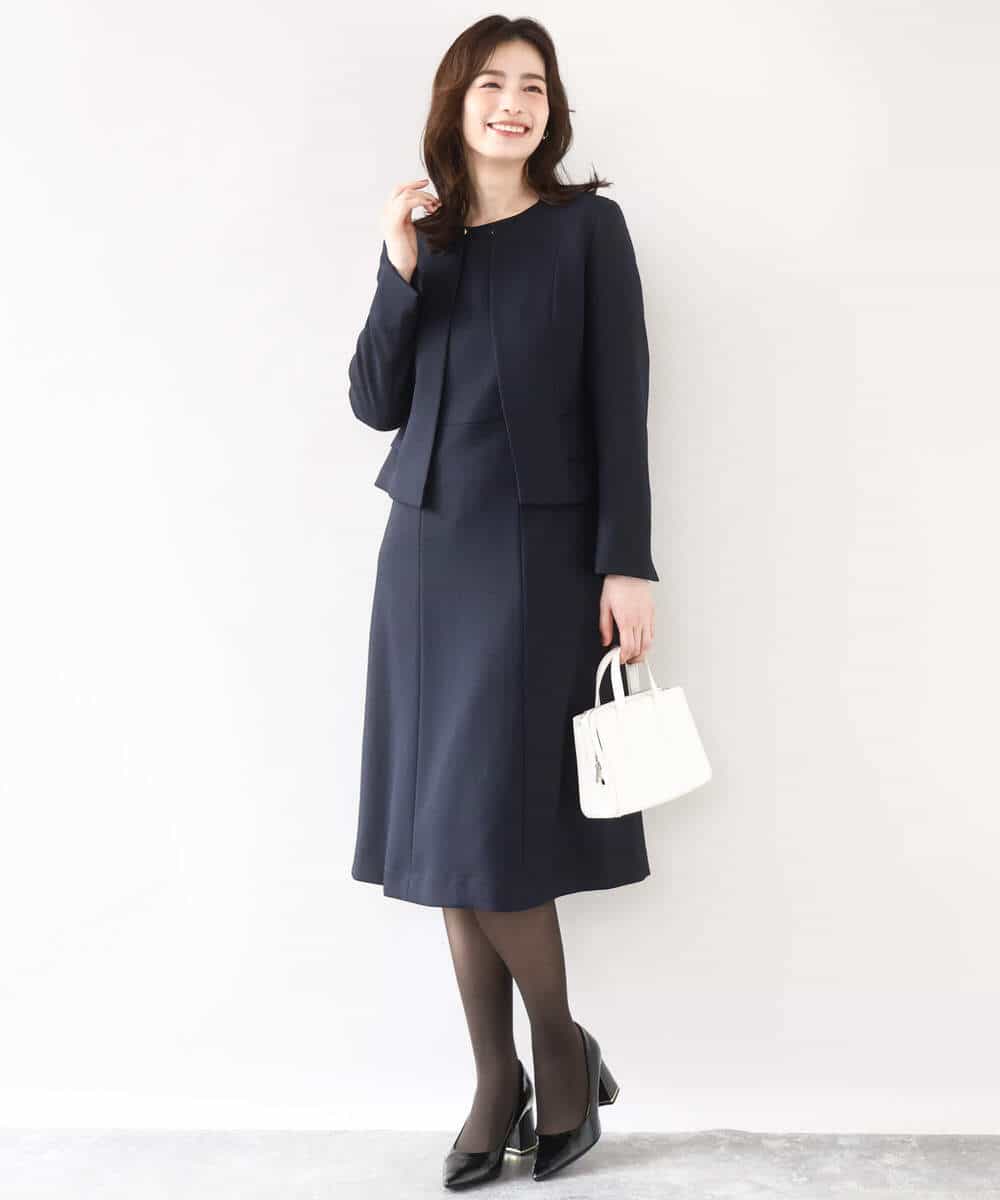 FIEJA52110 OFUON le MK(オフオン　ル　エムケー) [セットアップ対応]ベルト付きタックワンピース/洗える/WEB限定サイズあり ベージュ