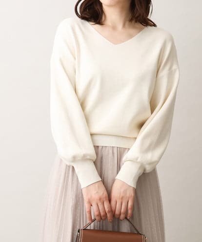 FIFAA43054 OFUON le MK ベーシックVネックニット/洗える/WEB限定サイズあり