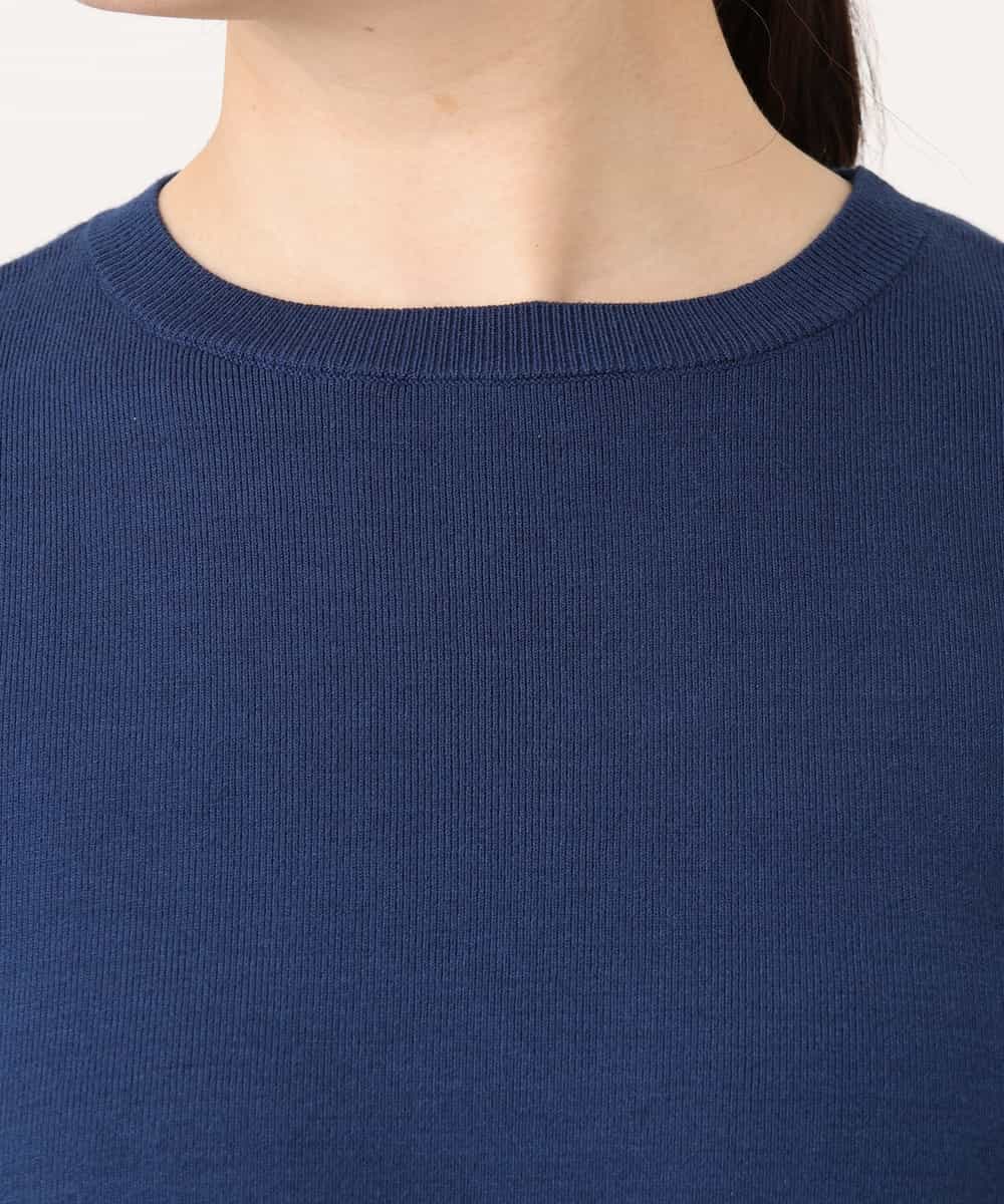 FIFAG05080 OFUON le MK(オフオン　ル　エムケー) シャギースリーブ五分袖ニット/洗える ベージュ