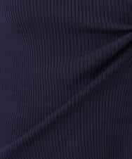 FIFDD05080 OFUON le MK(オフオン ル エムケー) シアー切替えモックネックリブニット/洗える/WEB限定サイズあり グレイッシュブルー