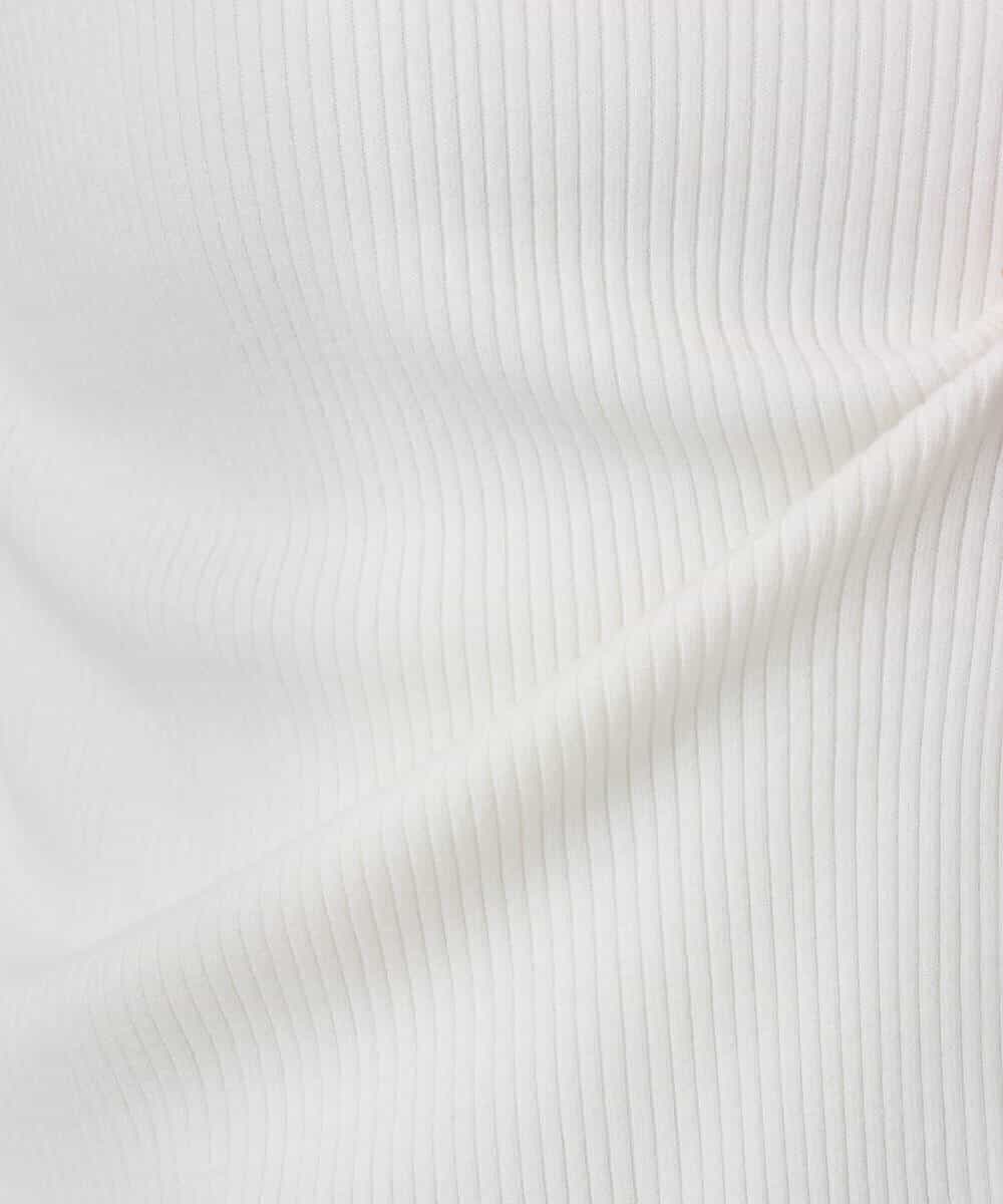 FIFDD05080 OFUON le MK(オフオン ル エムケー) シアー切替えモックネックリブニット/洗える/WEB限定サイズあり グレイッシュブルー