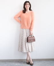 FIFDD08070 OFUON le MK(オフオン　ル　エムケー) ミニスパンコールシャギーニット/洗える/WEB限定サイズあり ネイビー