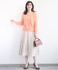 FIFDD08070 OFUON le MK(オフオン　ル　エムケー) ミニスパンコールシャギーニット/洗える/WEB限定サイズあり ネイビー