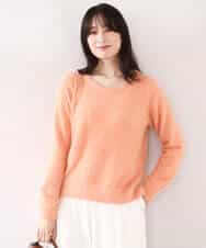 FIFDD08070 OFUON le MK(オフオン ル エムケー) ミニスパンコールシャギーニット/洗える/WEB限定サイズあり ネイビー