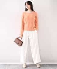 FIFDD08070 OFUON le MK(オフオン ル エムケー) ミニスパンコールシャギーニット/洗える/WEB限定サイズあり ネイビー