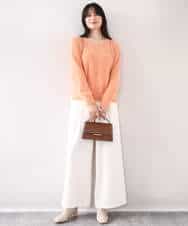 FIFDD08070 OFUON le MK(オフオン ル エムケー) ミニスパンコールシャギーニット/洗える/WEB限定サイズあり ネイビー