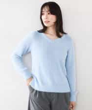 FIFDD08070 OFUON le MK(オフオン ル エムケー) ミニスパンコールシャギーニット/洗える/WEB限定サイズあり ネイビー