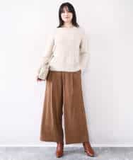 FIFDD08070 OFUON le MK(オフオン ル エムケー) ミニスパンコールシャギーニット/洗える/WEB限定サイズあり ネイビー