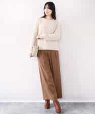 FIFDD08070 OFUON le MK(オフオン ル エムケー) ミニスパンコールシャギーニット/洗える/WEB限定サイズあり ネイビー