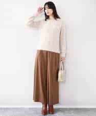 FIFDD08070 OFUON le MK(オフオン ル エムケー) ミニスパンコールシャギーニット/洗える/WEB限定サイズあり ネイビー