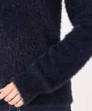 FIFDD08070 OFUON le MK(オフオン ル エムケー) ミニスパンコールシャギーニット/洗える/WEB限定サイズあり ネイビー