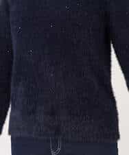 FIFDD08070 OFUON le MK(オフオン ル エムケー) ミニスパンコールシャギーニット/洗える/WEB限定サイズあり ネイビー