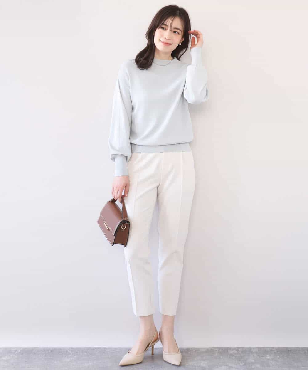 FIFFD01054 OFUON le MK(オフオン　ル　エムケー) ハイネックハイゲージニット/UVカット/洗える/WEB限定サイズあり ライトピンク