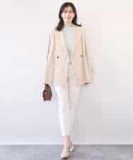 FIFFD01054 OFUON le MK(オフオン　ル　エムケー) ハイネックハイゲージニット/UVカット/洗える/WEB限定サイズあり ライトピンク