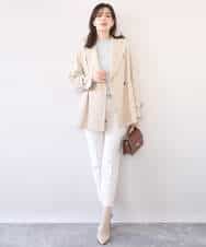 FIFFD01054 OFUON le MK(オフオン　ル　エムケー) ハイネックハイゲージニット/UVカット/洗える/WEB限定サイズあり ライトピンク