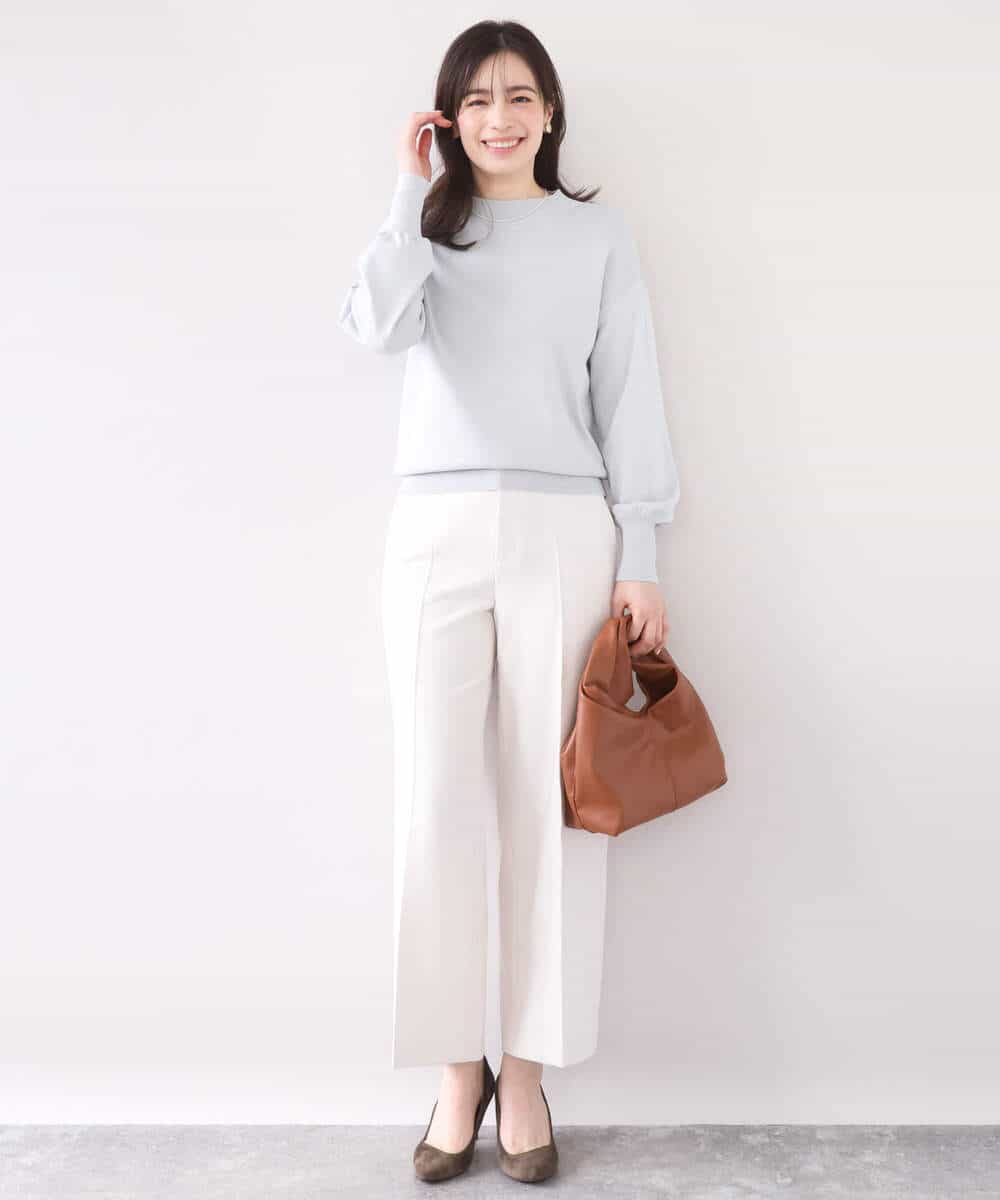 FIFFD01054 OFUON le MK(オフオン　ル　エムケー) ハイネックハイゲージニット/UVカット/洗える/WEB限定サイズあり ライトピンク