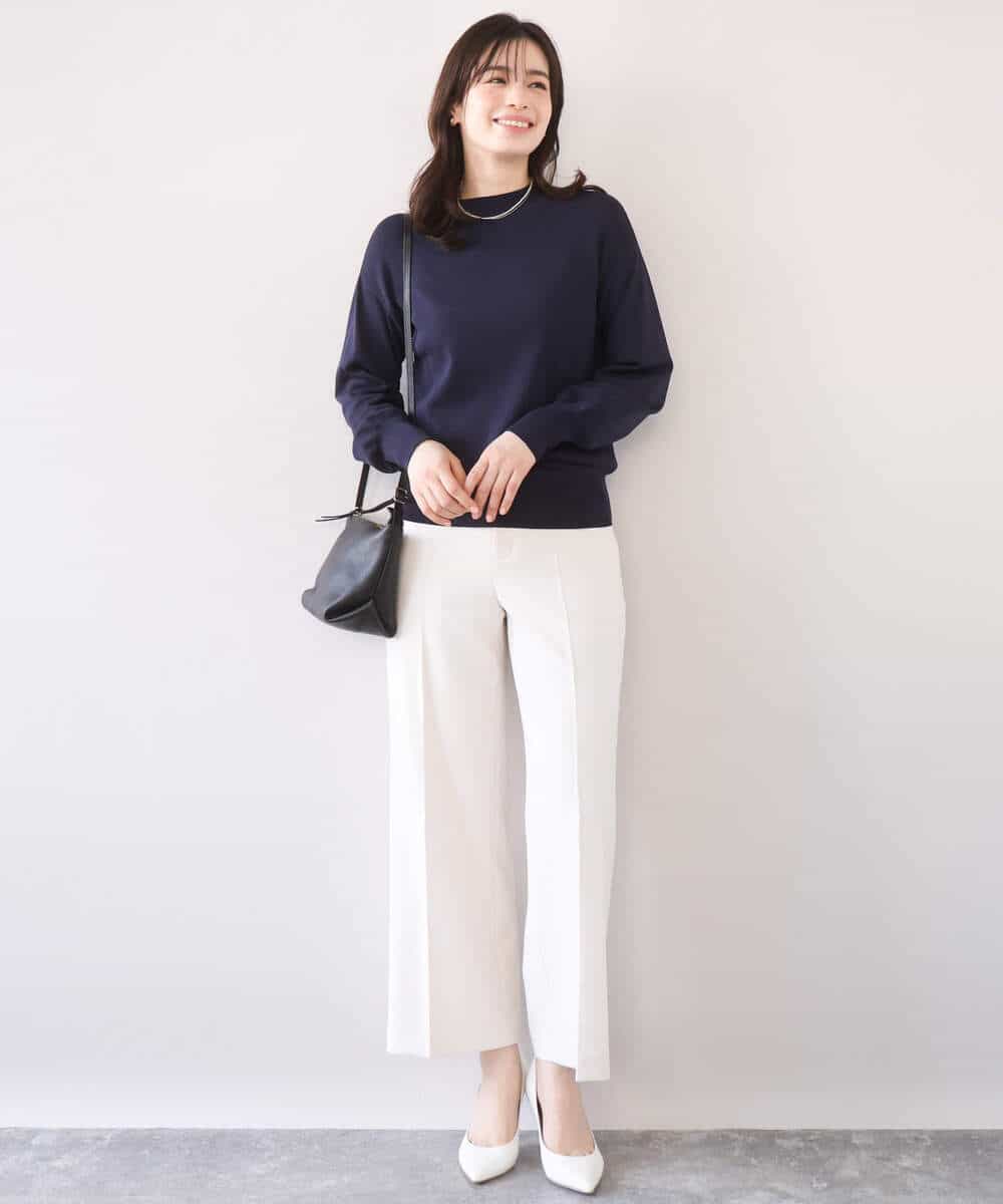 FIFFD01054 OFUON le MK(オフオン　ル　エムケー) ハイネックハイゲージニット/UVカット/洗える/WEB限定サイズあり ライトピンク