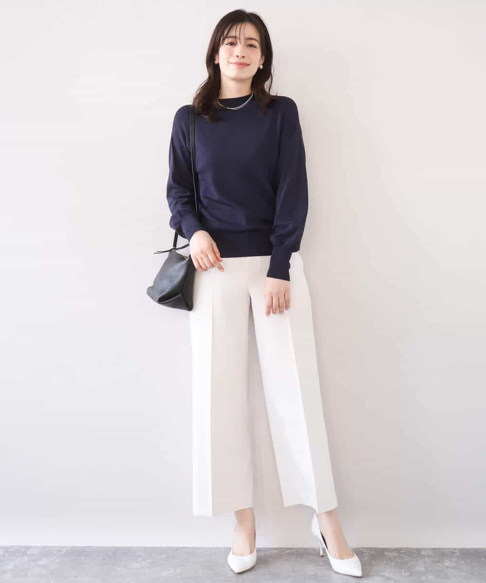 FIFFD01054 OFUON le MK(オフオン　ル　エムケー) ハイネックハイゲージニット/UVカット/洗える/WEB限定サイズあり ライトピンク