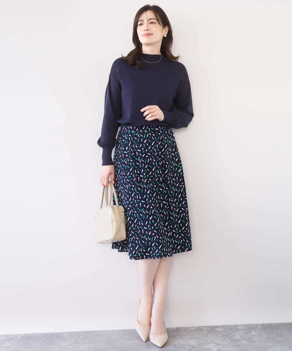 FIFFD01054 OFUON le MK(オフオン　ル　エムケー) ハイネックハイゲージニット/UVカット/洗える/WEB限定サイズあり ライトピンク