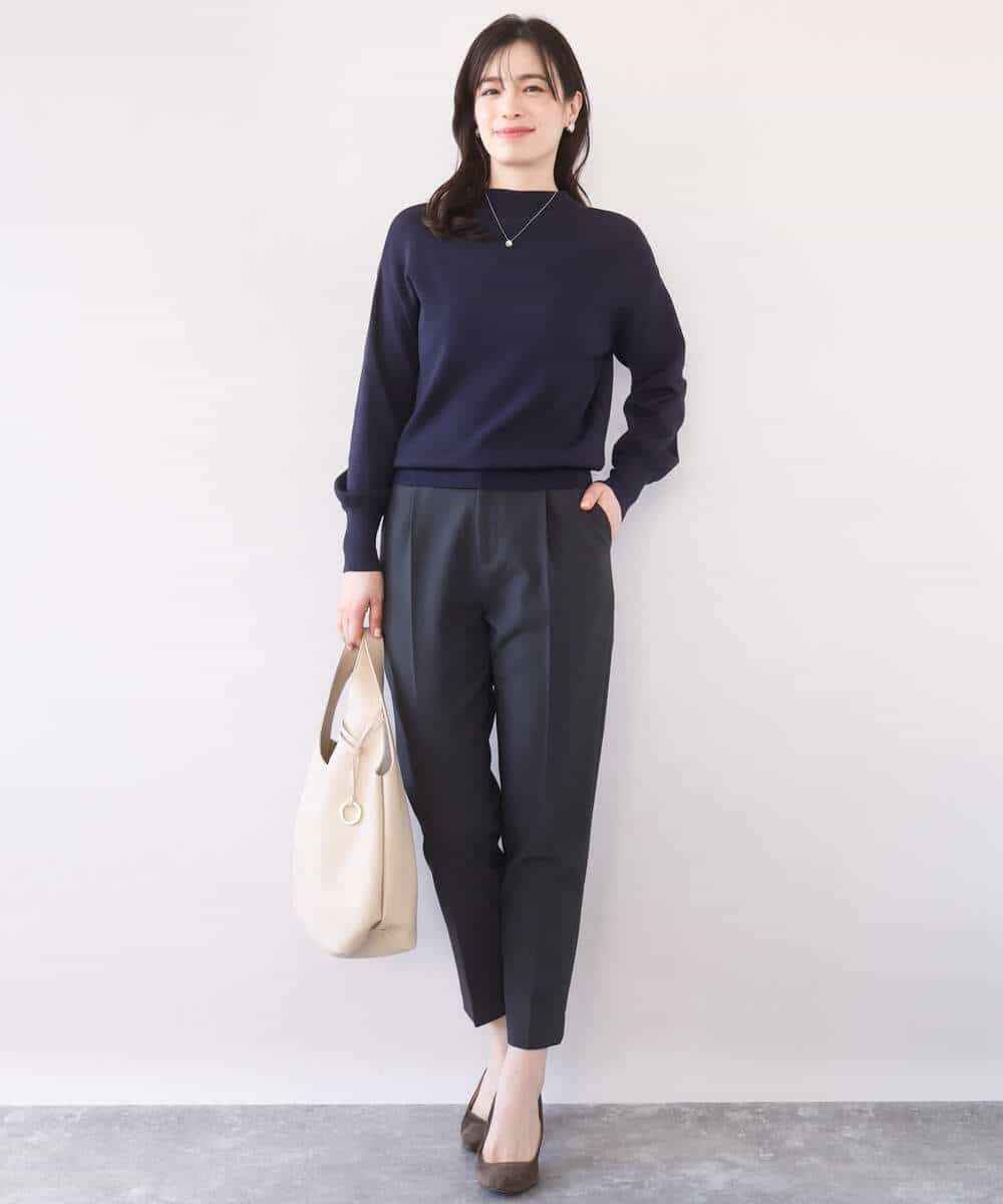 FIFFD01054 OFUON le MK(オフオン　ル　エムケー) ハイネックハイゲージニット/UVカット/洗える/WEB限定サイズあり ライトピンク