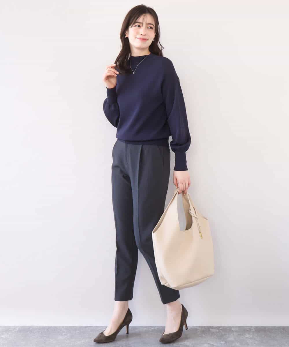 FIFFD01054 OFUON le MK(オフオン　ル　エムケー) ハイネックハイゲージニット/UVカット/洗える/WEB限定サイズあり ライトピンク