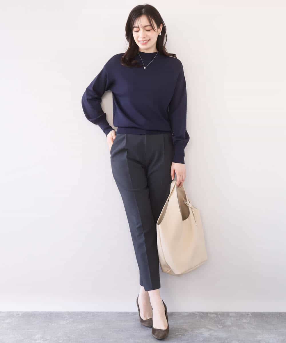 FIFFD01054 OFUON le MK(オフオン　ル　エムケー) ハイネックハイゲージニット/UVカット/洗える/WEB限定サイズあり ライトピンク