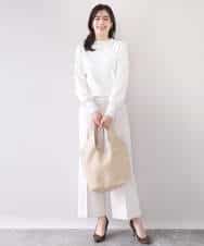 FIFFD01054 OFUON le MK(オフオン　ル　エムケー) ハイネックハイゲージニット/UVカット/洗える/WEB限定サイズあり ライトピンク