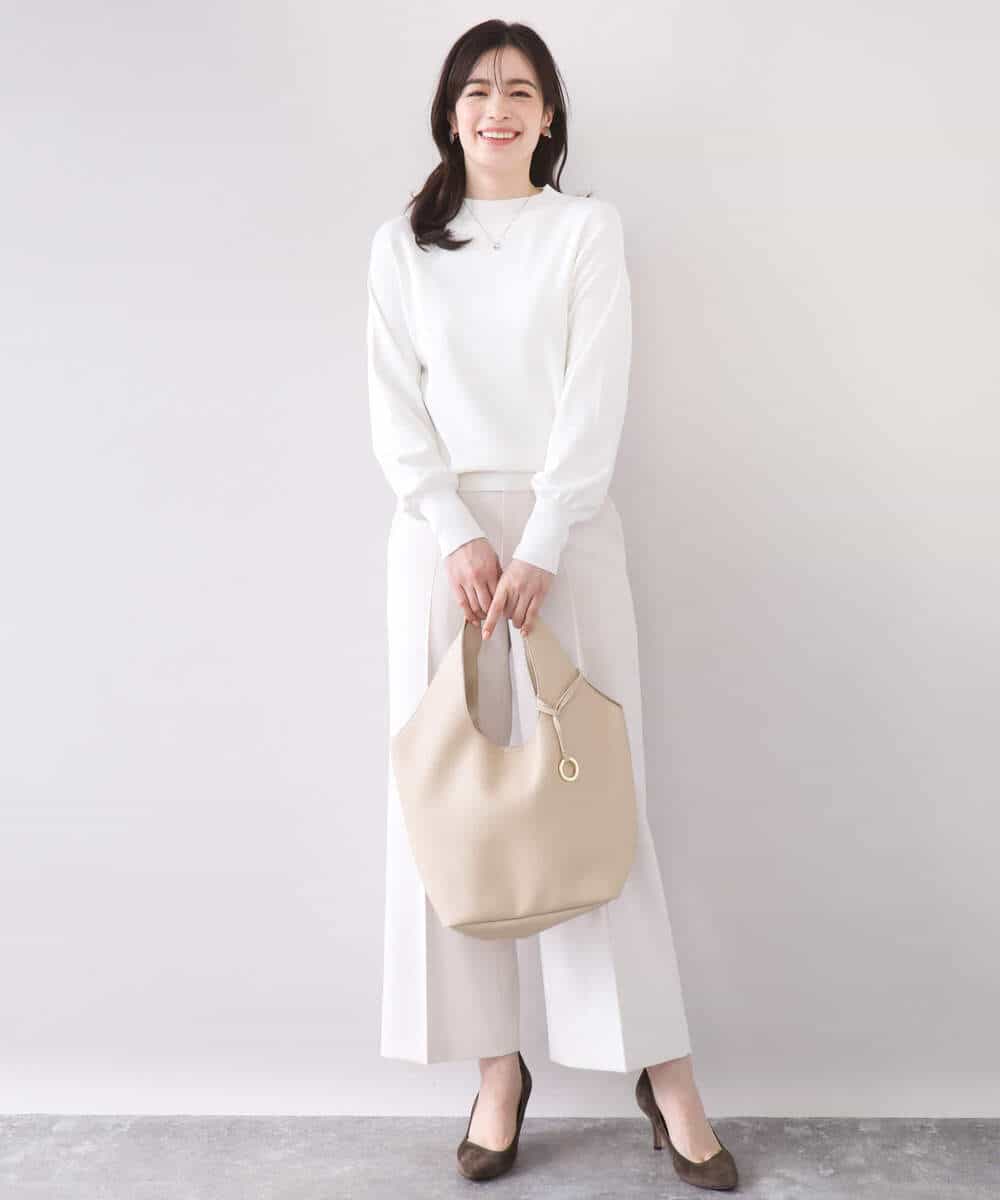 FIFFD01054 OFUON le MK(オフオン　ル　エムケー) ハイネックハイゲージニット/UVカット/洗える/WEB限定サイズあり ライトピンク