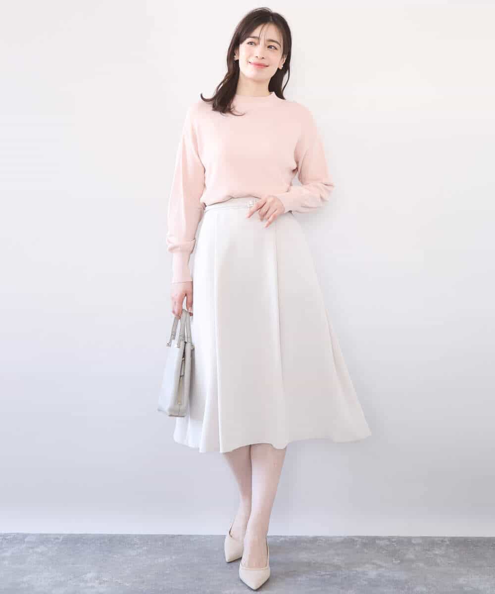 FIFFD01054 OFUON le MK(オフオン　ル　エムケー) ハイネックハイゲージニット/UVカット/洗える/WEB限定サイズあり ライトピンク