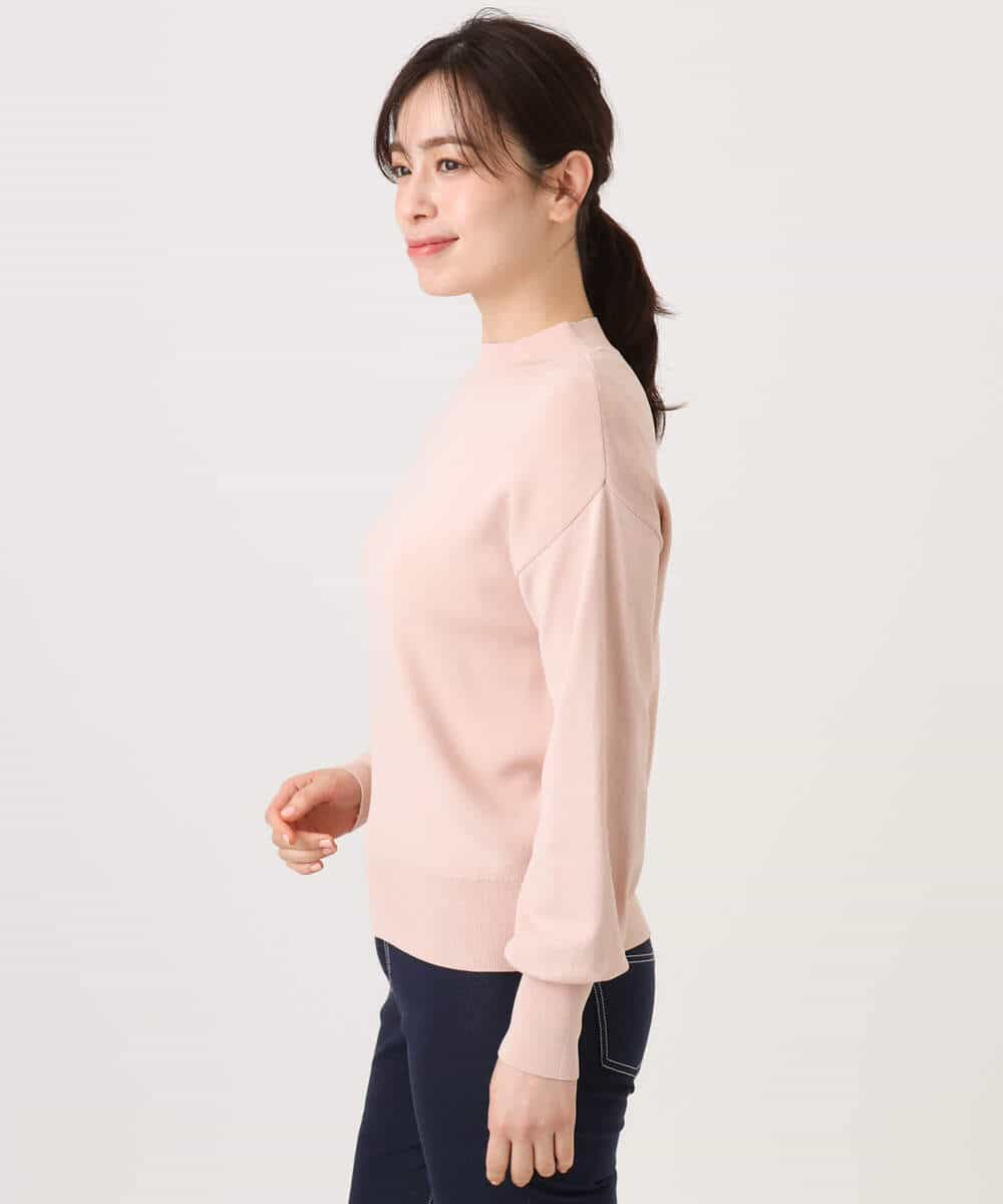 FIFFD01054 OFUON le MK(オフオン　ル　エムケー) ハイネックハイゲージニット/UVカット/洗える/WEB限定サイズあり ライトピンク