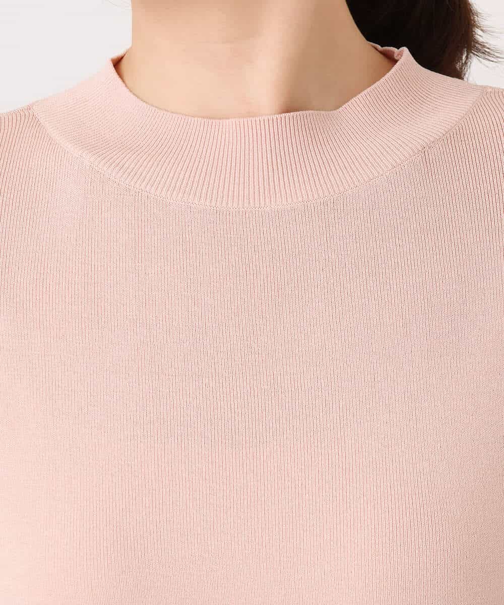 FIFFD01054 OFUON le MK(オフオン　ル　エムケー) ハイネックハイゲージニット/UVカット/洗える/WEB限定サイズあり ライトピンク
