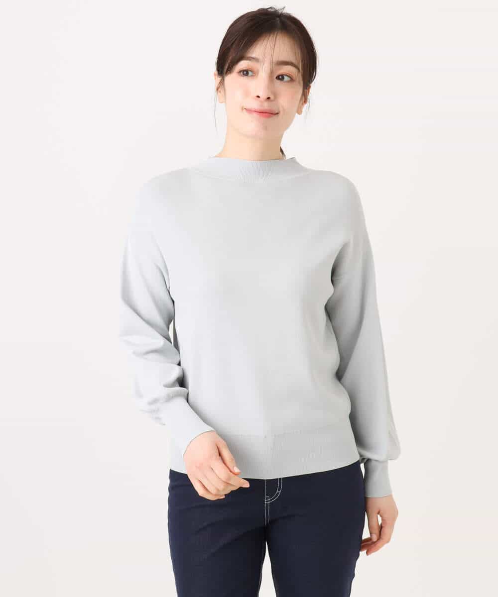 FIFFD01054 OFUON le MK(オフオン　ル　エムケー) ハイネックハイゲージニット/UVカット/洗える/WEB限定サイズあり ライトピンク