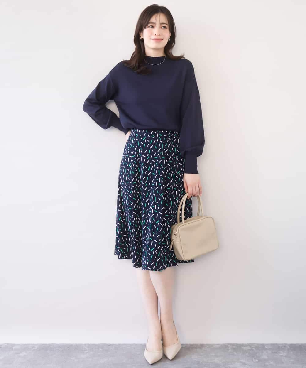 FIFFD01054 OFUON le MK(オフオン　ル　エムケー) ハイネックハイゲージニット/UVカット/洗える/WEB限定サイズあり ライトピンク