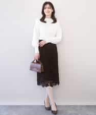 FIFFD01054 OFUON le MK(オフオン　ル　エムケー) ハイネックハイゲージニット/UVカット/洗える/WEB限定サイズあり ライトピンク