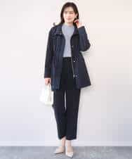 FIFFD03100 OFUON le MK(オフオン　ル　エムケー) 配色ラインアンサンブル（カーディガン&ニットプルオーバー）/UVカット/洗える/WEB限定サイズあり ライトピンク