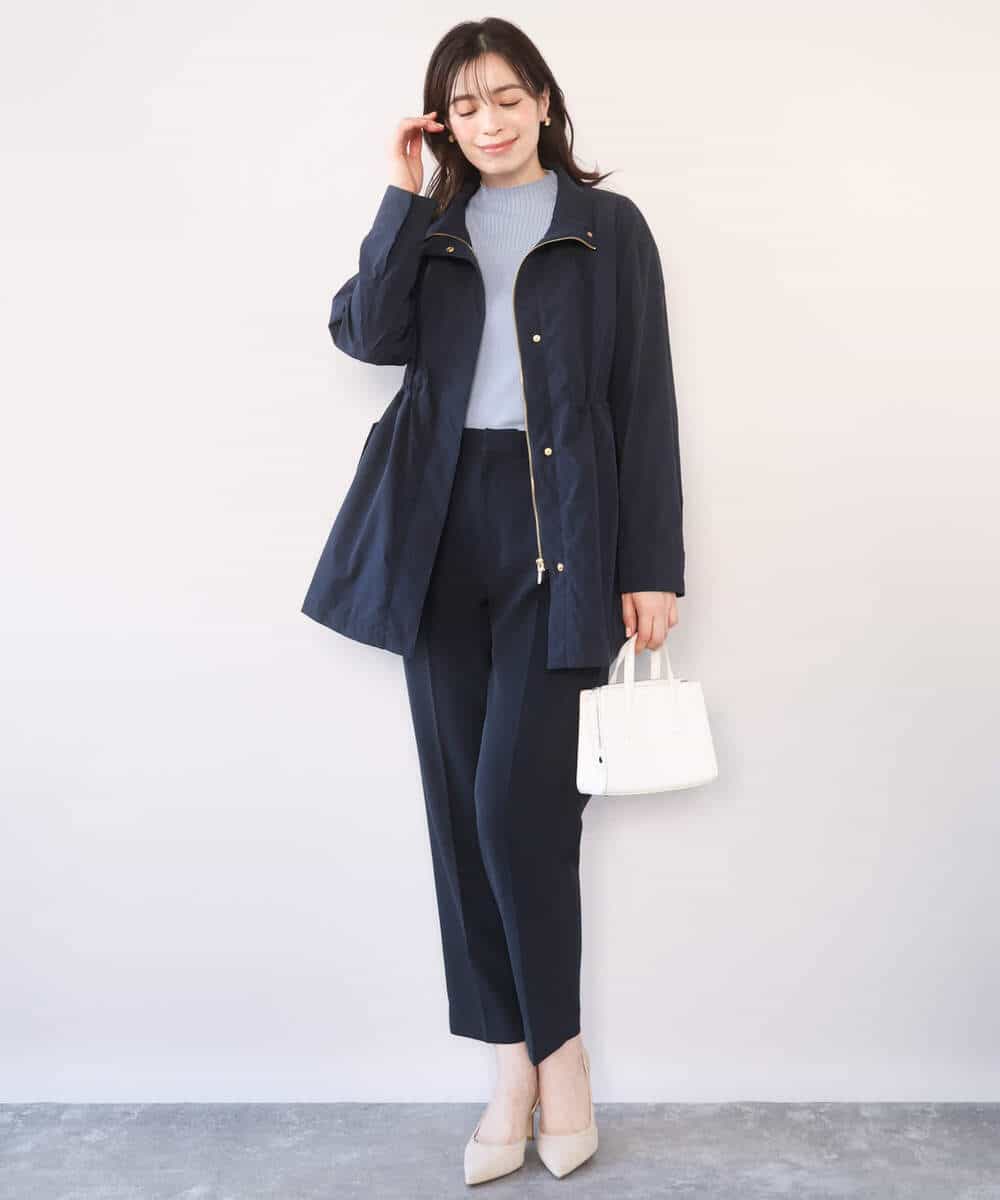 FIFFD03100 OFUON le MK(オフオン　ル　エムケー) 配色ラインアンサンブル（カーディガン&ニットプルオーバー）/UVカット/洗える/WEB限定サイズあり ライトピンク